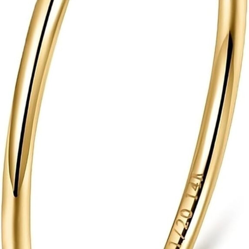 1mm 14K Gold Filled Rings for Women Girls Thin Gold Ring Dainty Cute Stacking St